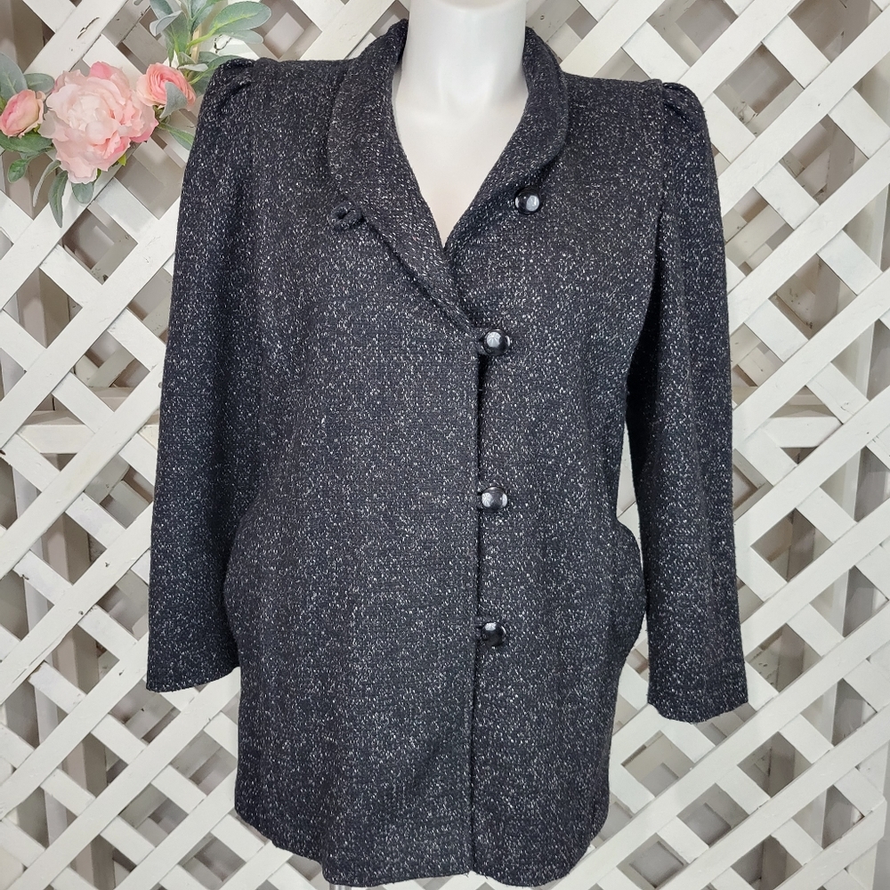 Vintage New York Girl Button Up Coat Size 16